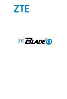 ZTE Blade L3 manual. Tablet Instructions.
